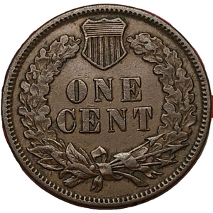 1883 Indian Head Penny Snow-14 Dot on Reverse variety showing small raised die dot on the reverse field